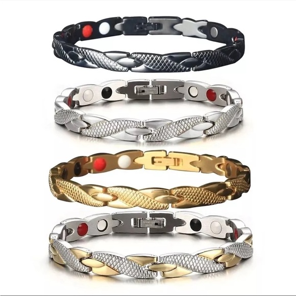 Magnetic Health Bracelet Carpal Tunnel Arthritis Bio Therapy Chronic Pain Relief - Picture 2 of 8